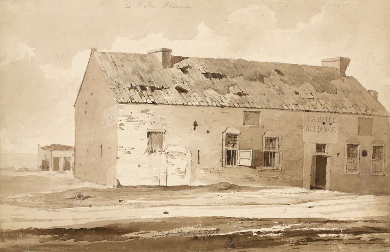 "No 6 La Belle Alliance"، 1815 (مرحاض وقلم رصاص على ورق) بواسطة دينيس دايتون