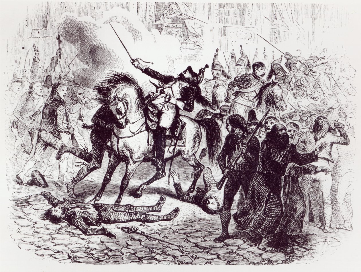 الثاني من مايو 1808 ، الانتفاضة في مدريد ، من "هيستوار دي نابليون" للمؤلف دي نورفينس ، 1839 بواسطة دينيس أوجوست ماري رافت