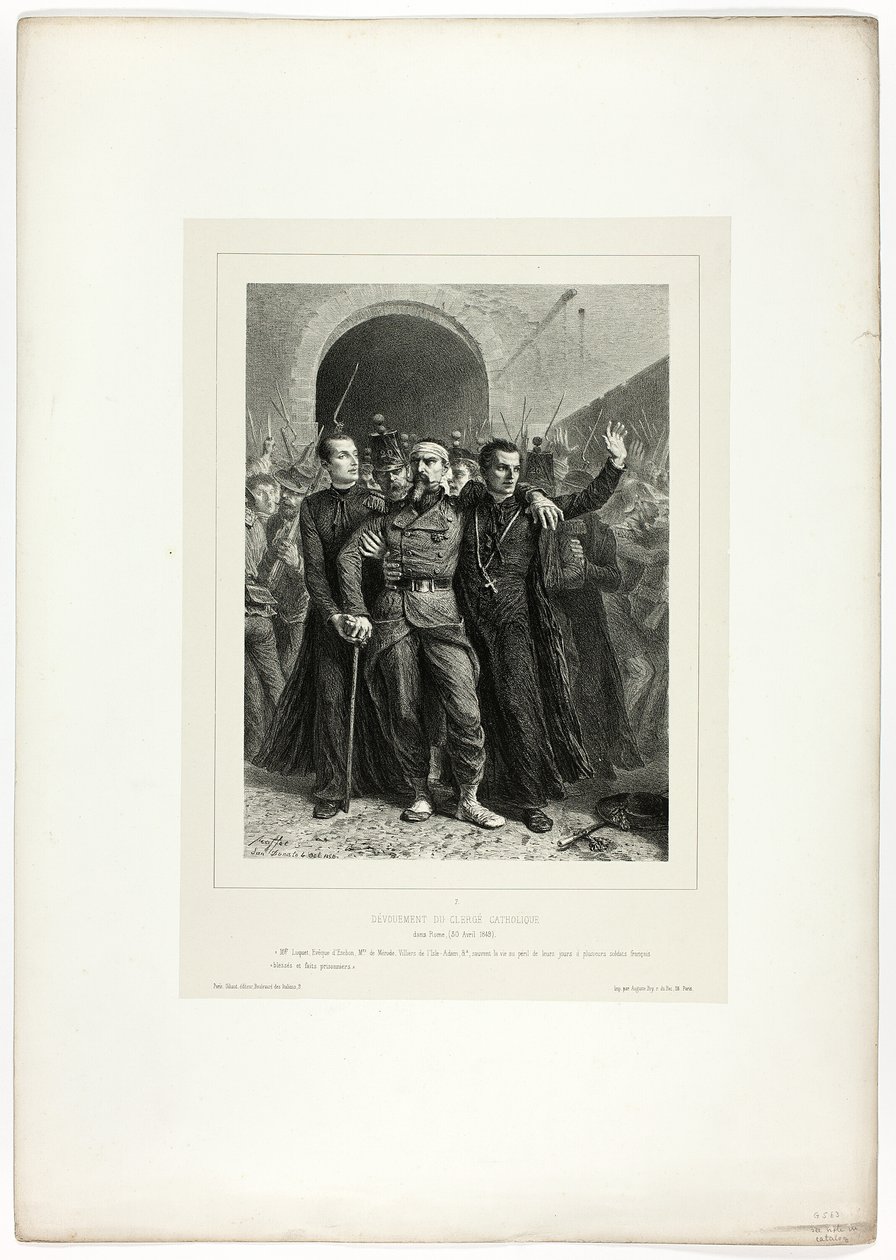 تكريس رجال الدين الكاثوليك في روما ، 30 أبريل 1849 ، من Souvenirs d’Italie: Expédition de Rome بواسطة دينيس أوجوست ماري رافت