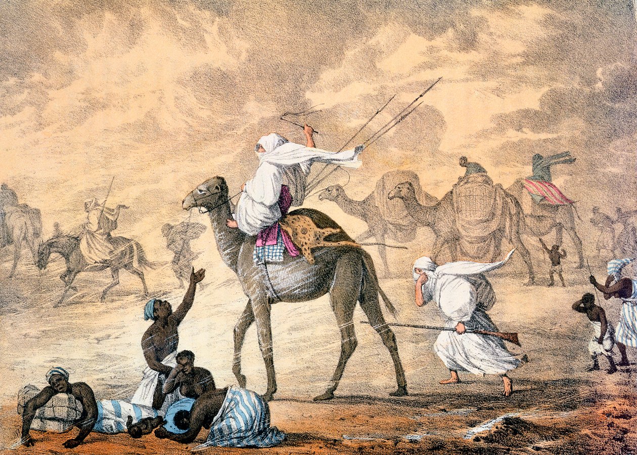 "ريح رملية على الصحراء" ، ١٨٢١ بواسطة دينيس دايتون