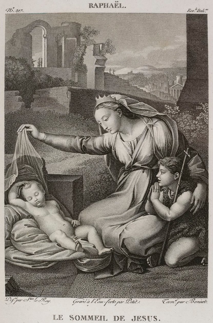 دينيس-سيباستيان لوروا، بيتي وبوفيه - نوم المسيح، بعد رافائيل - 1802-1815 بواسطة دينيس سيباستيان ليروي