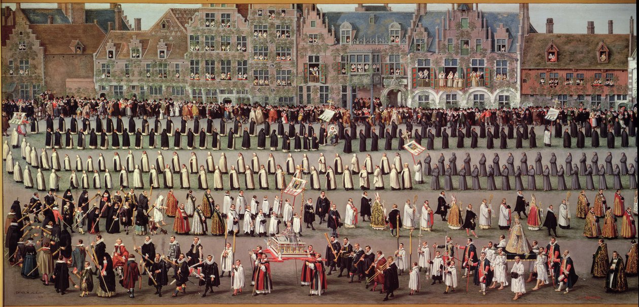 ال Ommeganck في بروكسل عام 1615: موكب نوتردام دي سابلون ، 1616 (تفاصيل انتصار الأرشيدوقة إيزابيلا) (انظر أيضًا 187569) بواسطة دينيس فان السلوت