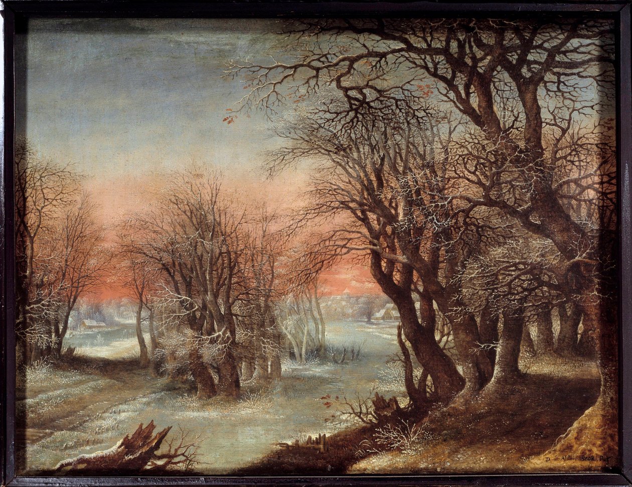 رسم المناظر الطبيعية الشتوية لديني فان السلوت (1570-1628) بواسطة دينيس فان السلوت