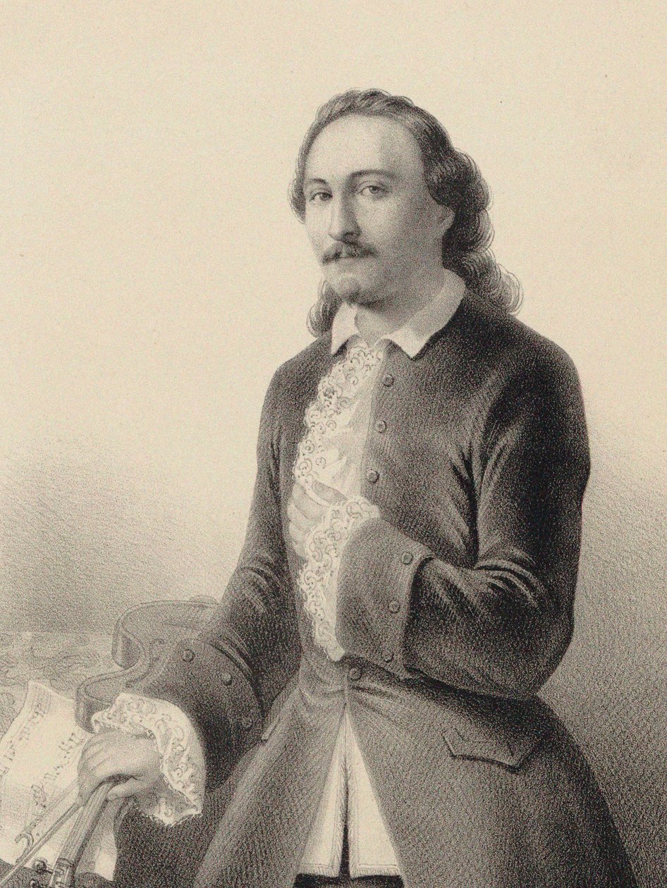 صورة آرثر سانت ليون 1821-1870 في باليه لو فيولون دو ديابل بواسطة سيزار بوجني ، 1849. بواسطة ديرانكورت