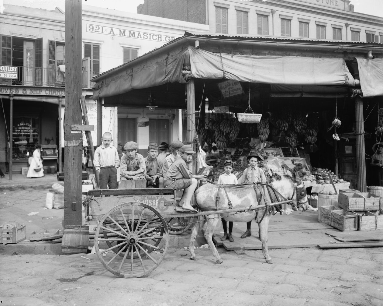 نيو أورليانز ، زاوية السوق الفرنسية ، c.1900-10 بواسطة شركة ديترويت للنشر
