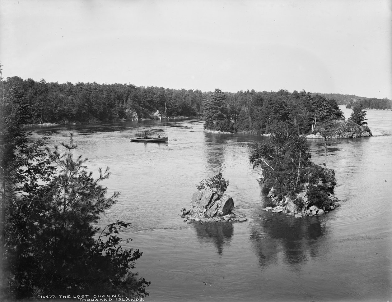 The Lost Channel، Thousand Islands، c.1890-1901 بواسطة شركة ديترويت للنشر