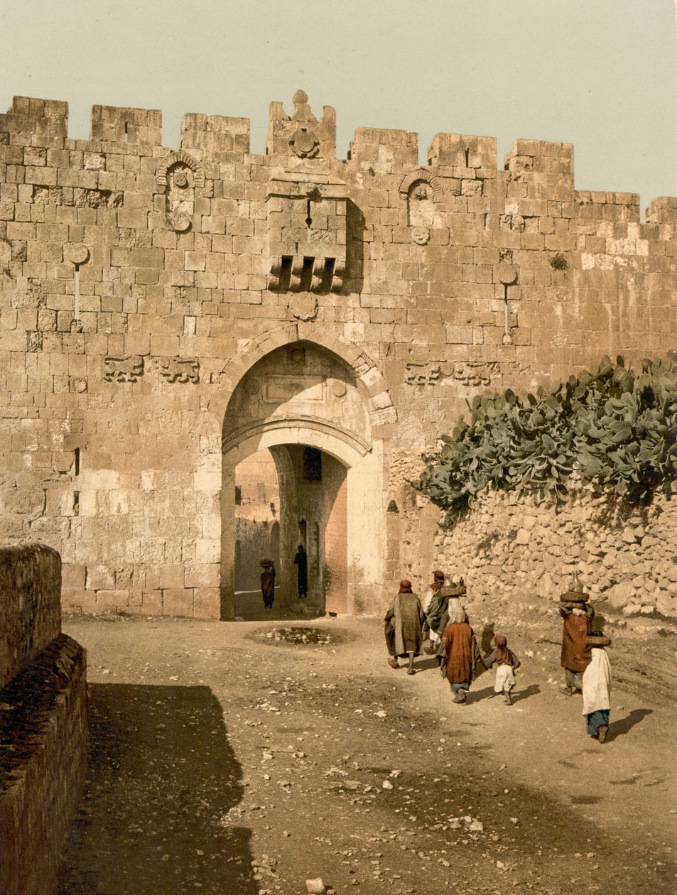 بوابة سانت ستيفن ، القدس ، الأرض المقدسة ، ج ، 1890 - 1900 (طباعة فوتوشوم) بواسطة شركة ديترويت للتصوير