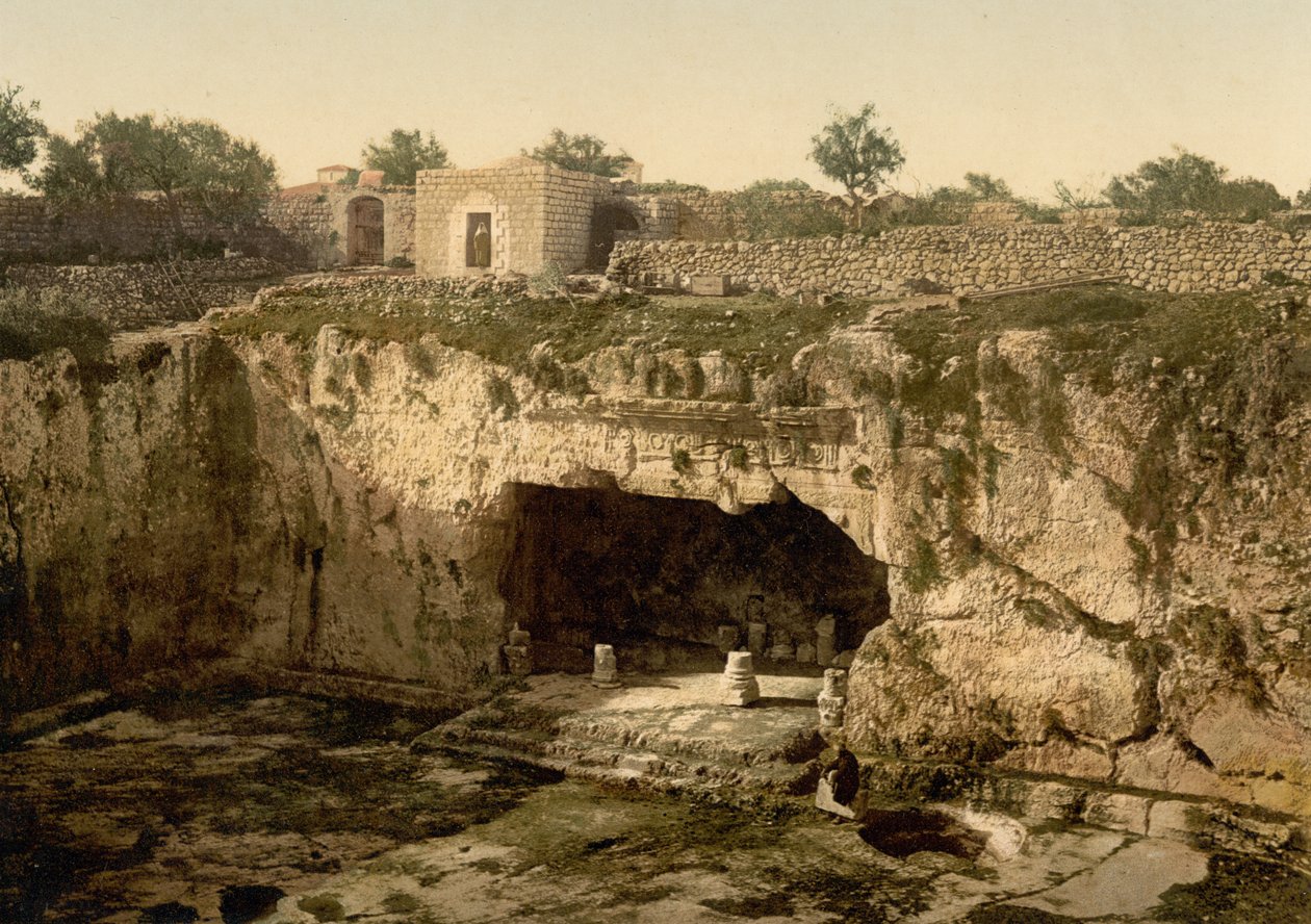 مقابر الملوك ، القدس ، الأراضي المقدسة ، حوالي عام 1890 - عام 1900 (طباعة فوتوشوم) بواسطة شركة ديترويت للتصوير