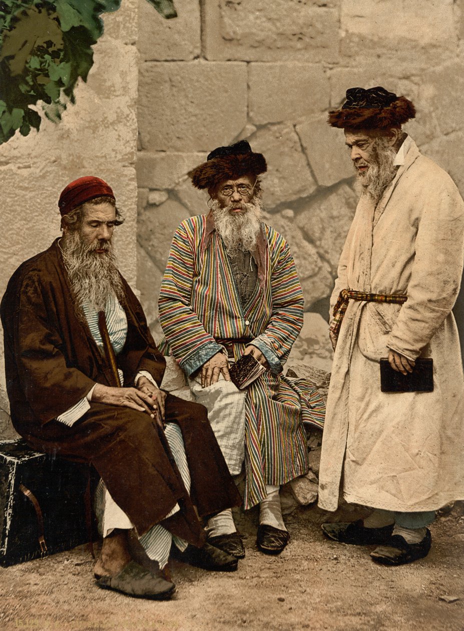أنواع اليهود في القدس ، الأرض المقدسة ، حوالي عام 1890 - عام 1900 (طباعة ضوئية) بواسطة شركة ديترويت للتصوير