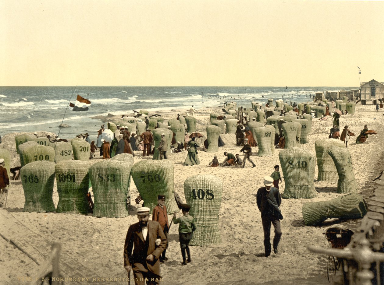 مكان الاستحمام للرجال ، نورديرني ، ألمانيا ، حوالي عام 1900 (فوتشروم) بواسطة شركة ديترويت للنشر