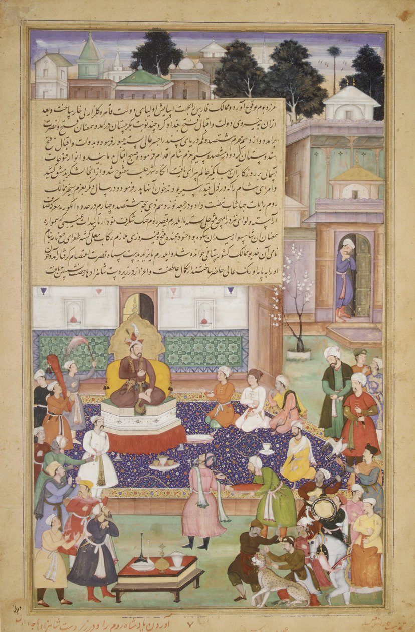 السلطان بايزيد قبل تيمور ، فوليو من Akbarnama تاريخ أكبر ، كاليفورنيا. 1600. بواسطة دارم ذات