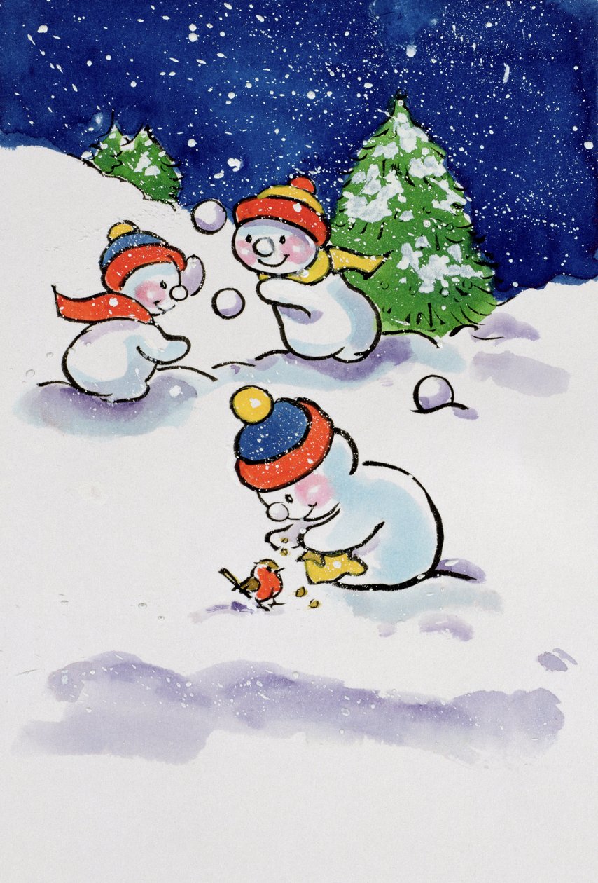 Little Snowmen Snowballing ، 1996 (مرحاض) بواسطة ديان ماتيس