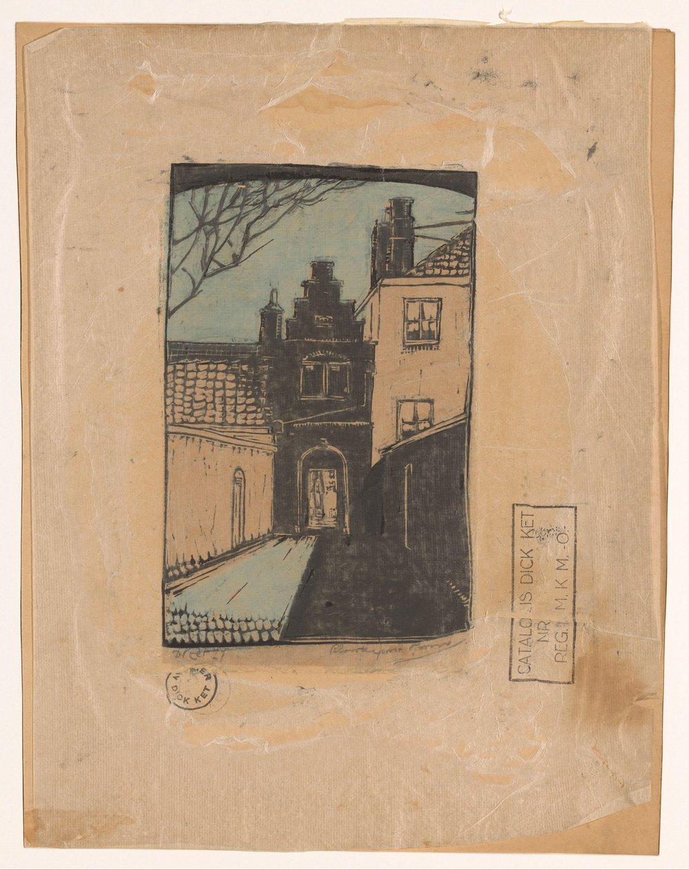 Kloosterpoort ، Hoorn (العنوان الأصلي على الكائن) بواسطة ديك كيت (توقيع الفنان)