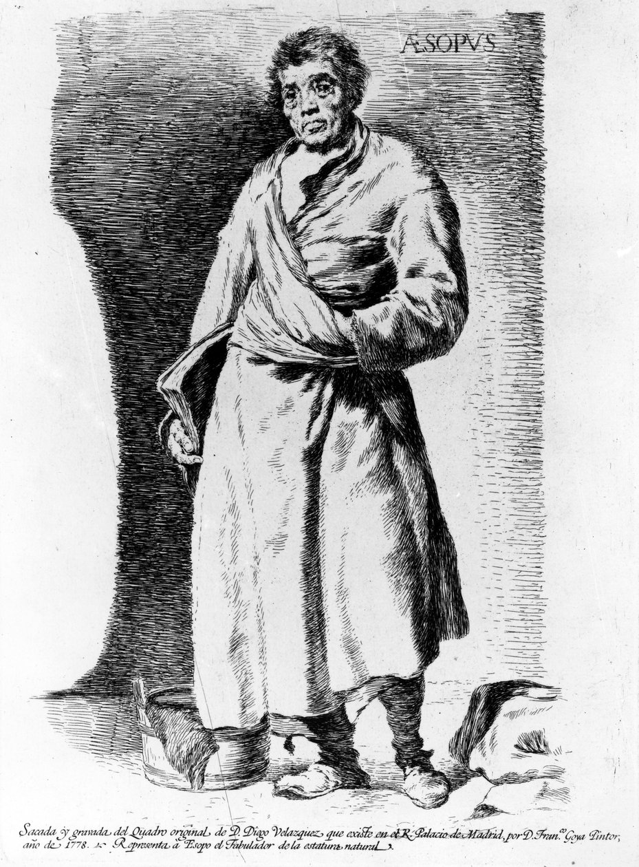 إيسوب ، مطبوعة من فرانسيسكو دي جويا واي لوسينتيس ، 1778 بواسطة دييجو فيلاسكيز