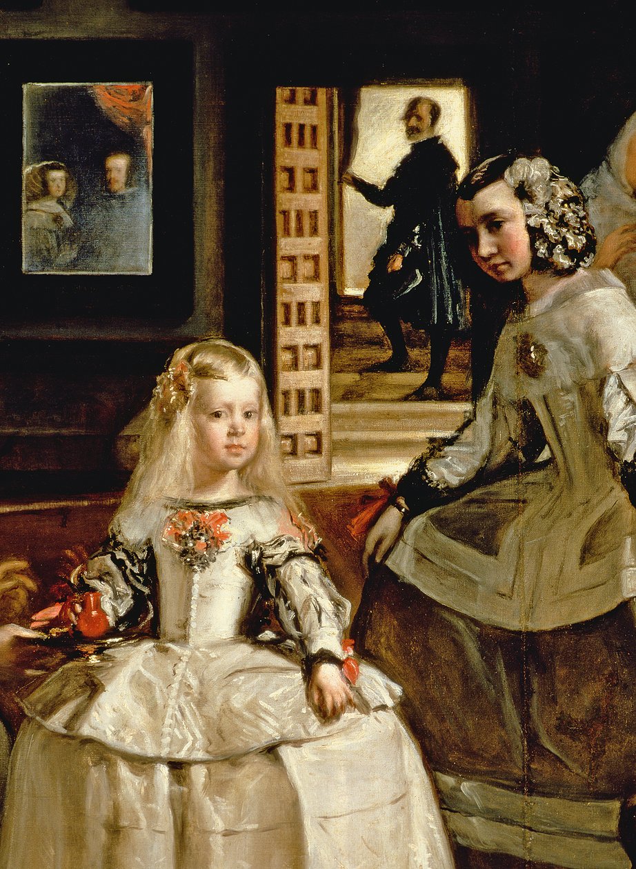 لاس مينيناس ، تفاصيل إنفانتا مارجريتا وخادمة لها ، 1656 (تفاصيل 405) بواسطة دييجو فيلاسكيز