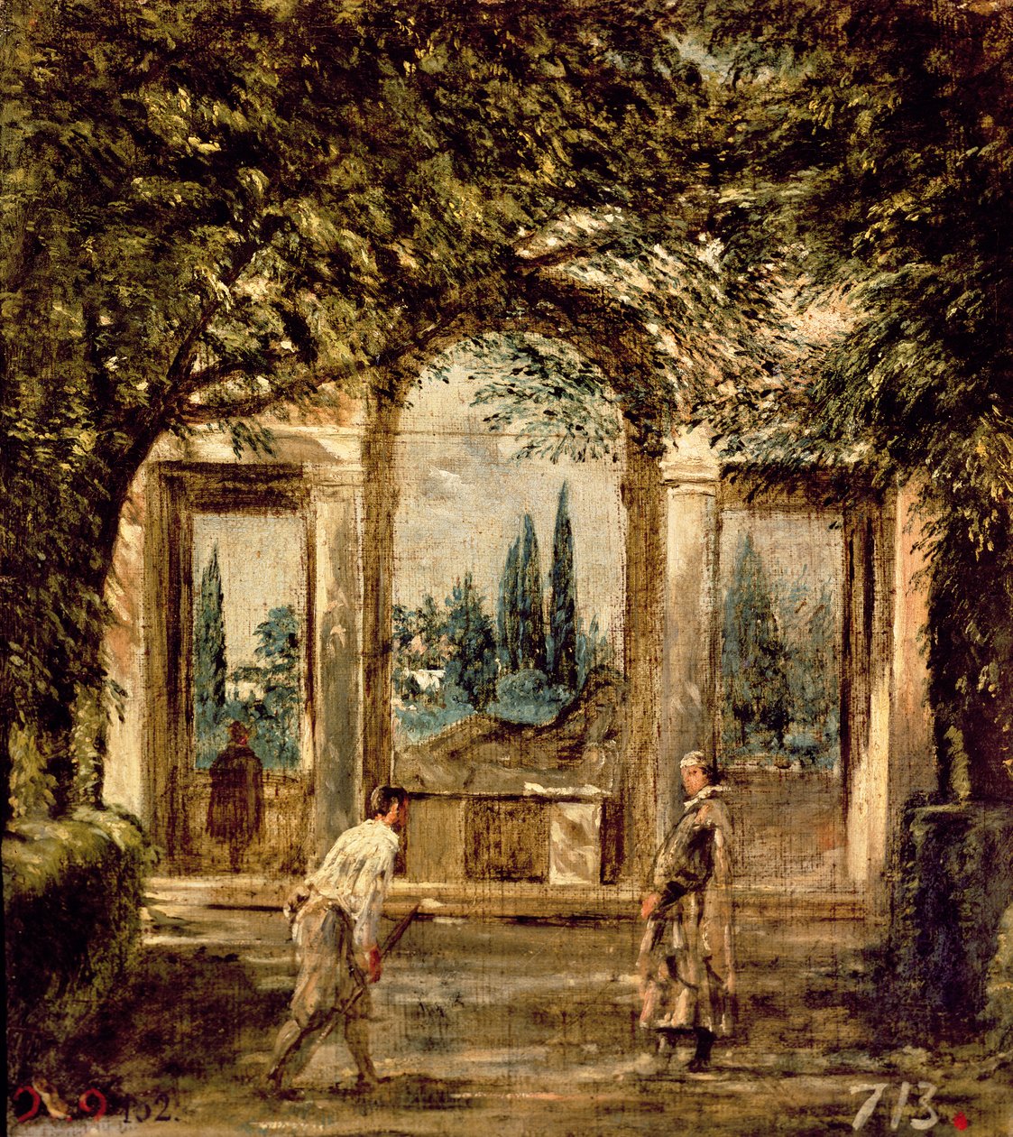 حدائق فيلا ميديسي في روما ، c.1650-51 بواسطة دييجو فيلاسكيز