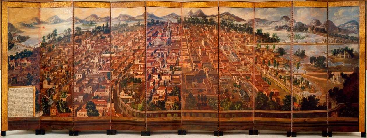 مدينة المكسيك ، حوالي 1690. بواسطة دييغو كوريا
