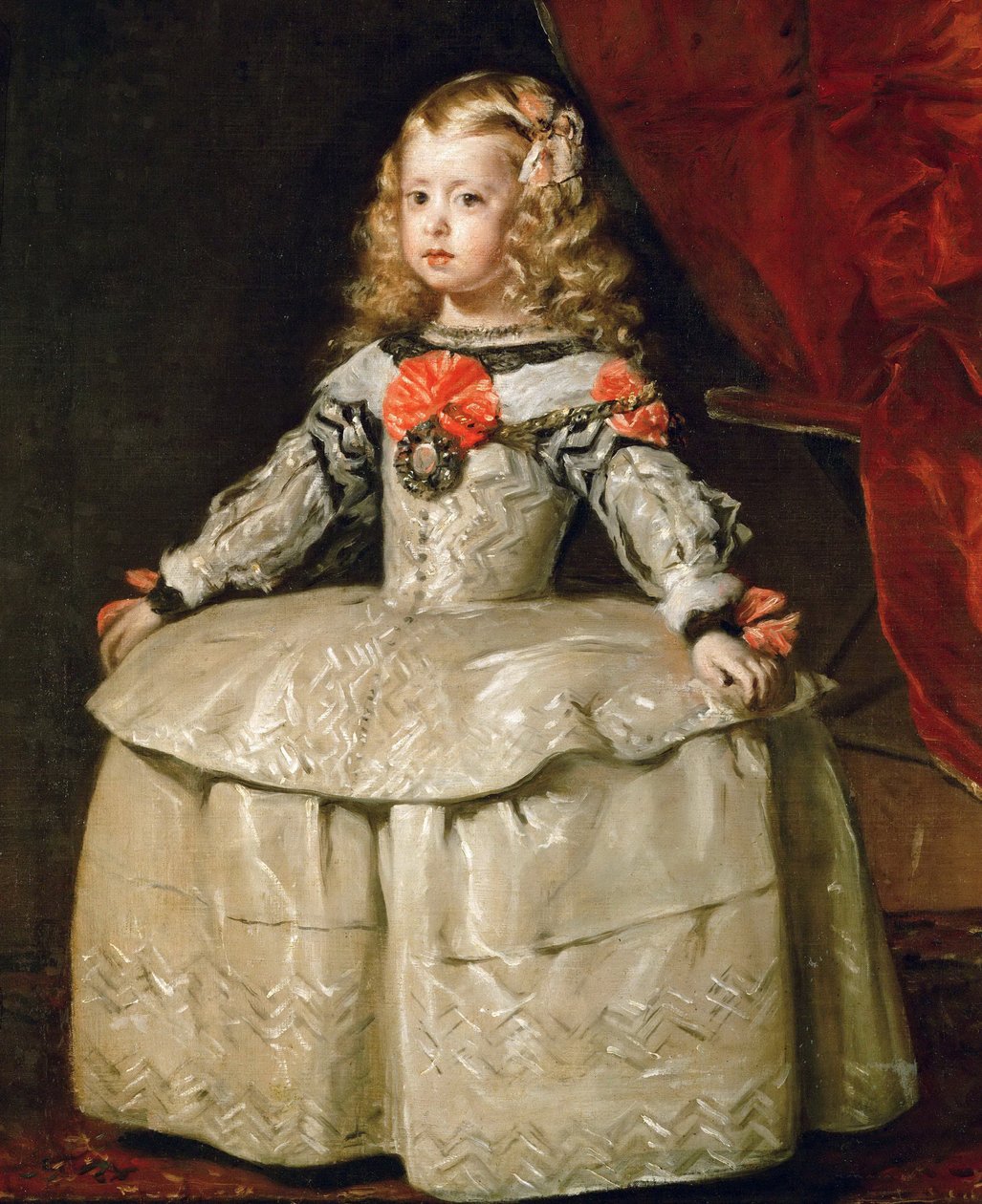 الباروك: صورة للإنفانتا مارغريت تيريزا (1651-1673) في ثوب أبيض par Velazquez ، دييغو (1599-1660) ، ج. 1656. زيت على قماش بواسطة دييجو فيلاسكيز