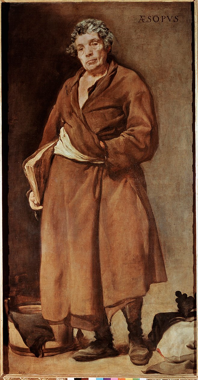 Portrait of Aesop, Greek writer (oil on canvas بواسطة دييجو فيلاسكيز