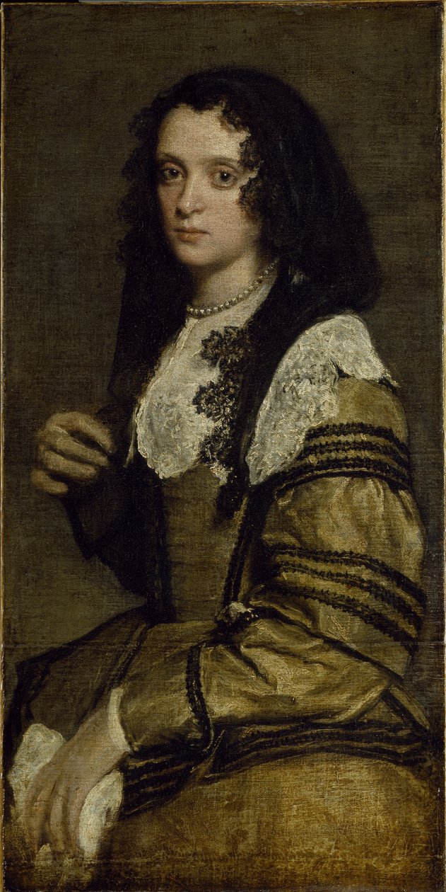 Portrait of a young lady (oil on canvas) بواسطة دييجو فيلاسكيز