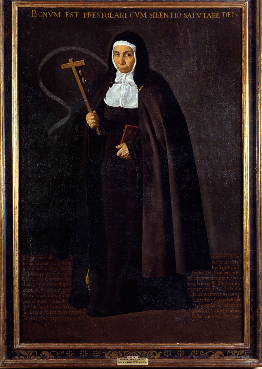 صورة للأم جيرونيما دي لا فوينتي. لوحة دييغو رودريغيز دي سيلفا إي فيلاسكيز (1599-1660) بواسطة دييجو فيلاسكيز