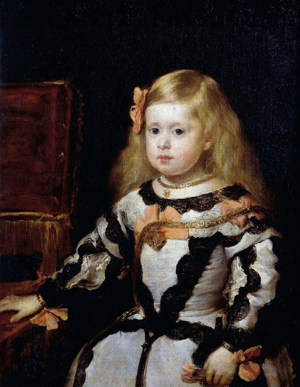Portrait of the Infanta Margarita (1651-1673) daughter of King Philip IV of Spain and his second wife Mariana of Austria بواسطة دييجو فيلاسكيز