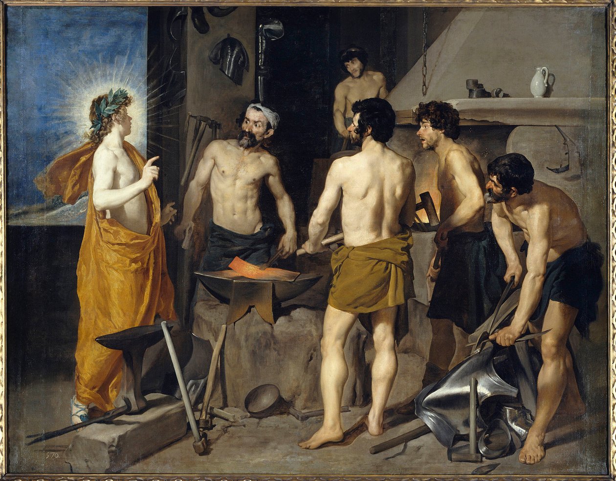 The Forge of Vulcan Painting بواسطة دييغو فيلاسكيز (1599-1660) 1630 صن. 2،23x2،90 م مدريد ، متحف برادو بواسطة دييجو فيلاسكيز