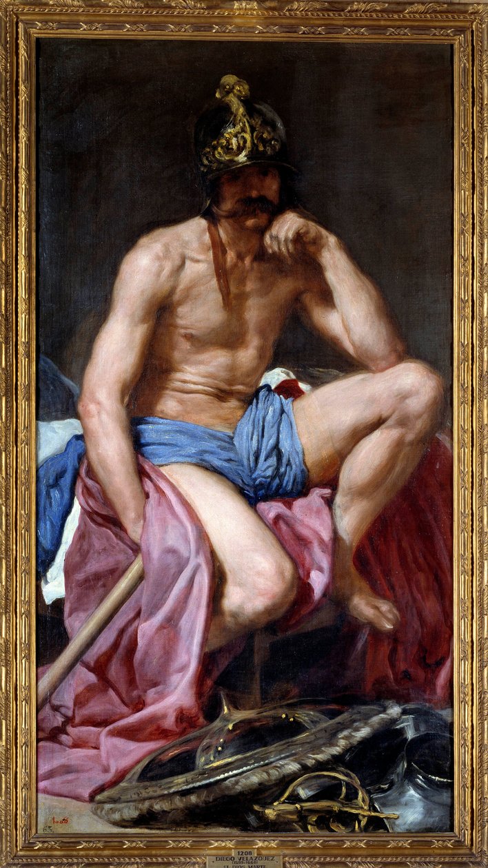 إله حرب المريخ. لوحة دييغو رودريغيز دي سيلفا إي فيلاسكيز (1599-1660) بواسطة دييجو فيلاسكيز