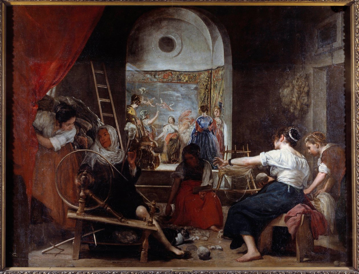 المغازلون أو حكاية أراكني للرسم بواسطة دييغو رودريغيز دي سيلفا إي فيلاسكيز (1599-1660) ، ج. 1653. ح. 2،2x2،89 م مدريد ، متحف دو برادو - المغازلون أو حكاية أراكني. لوحة دييغو رودريغيز دي سيلفا إي فيلاسكيز (فيلاسكيز بواسطة دييجو فيلاسكيز