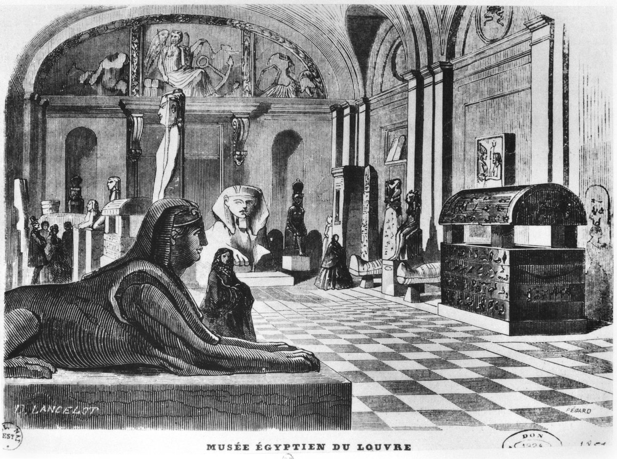 الغرف المصرية في متحف اللوفر ، محفورة ببيغارد (القرن التاسع عشر) 1851 بواسطة ديودون أوغست لانسلوت