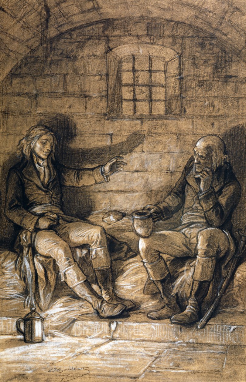 Simourdin و Gauvrais ، رسم توضيحي لـ "Quatrevingt-Treize" (1874) بواسطة فيكتور هوغو (1802-85) بواسطة Diogene Ulysse Napoleon Maillart