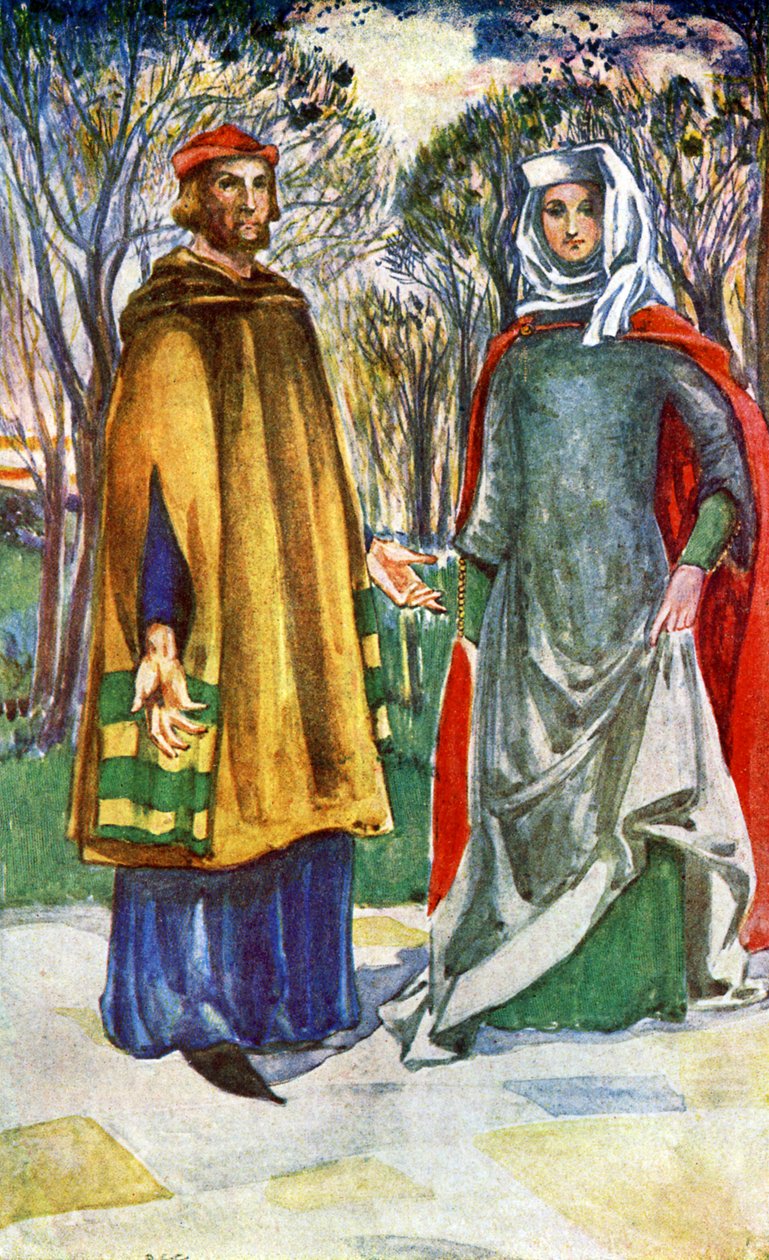 زي الزوجين في عهد إدوارد الأول (1272-1307) بواسطة ديون كلايتون كالثروب