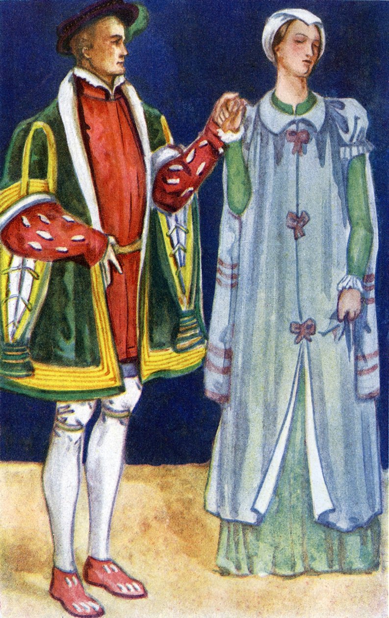 زي الزوجين في عهد إدوارد السادس (1547-1553) بواسطة ديون كلايتون كالثروب