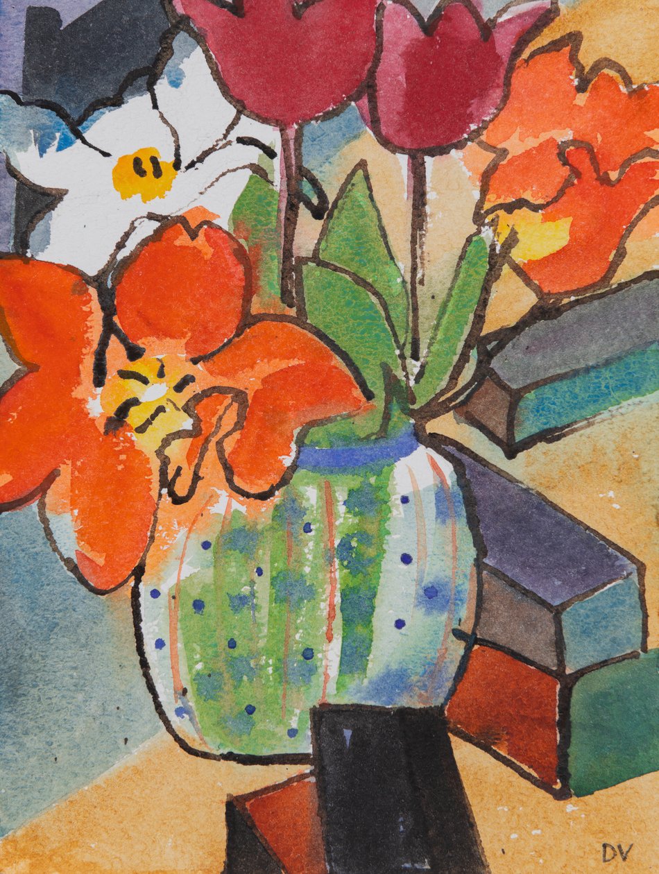 الزنبق (ألوان مائية وحبر) بواسطة 