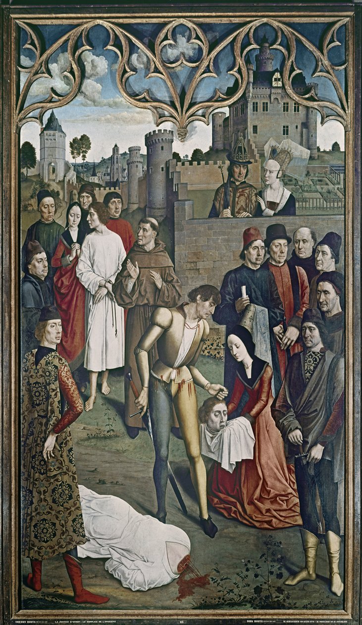 قاضي الإمبراطور أوتو: إعدام الأبرياء ، 1473-1475 (انظر أيضًا 3672) بواسطة ديرك بوتس
