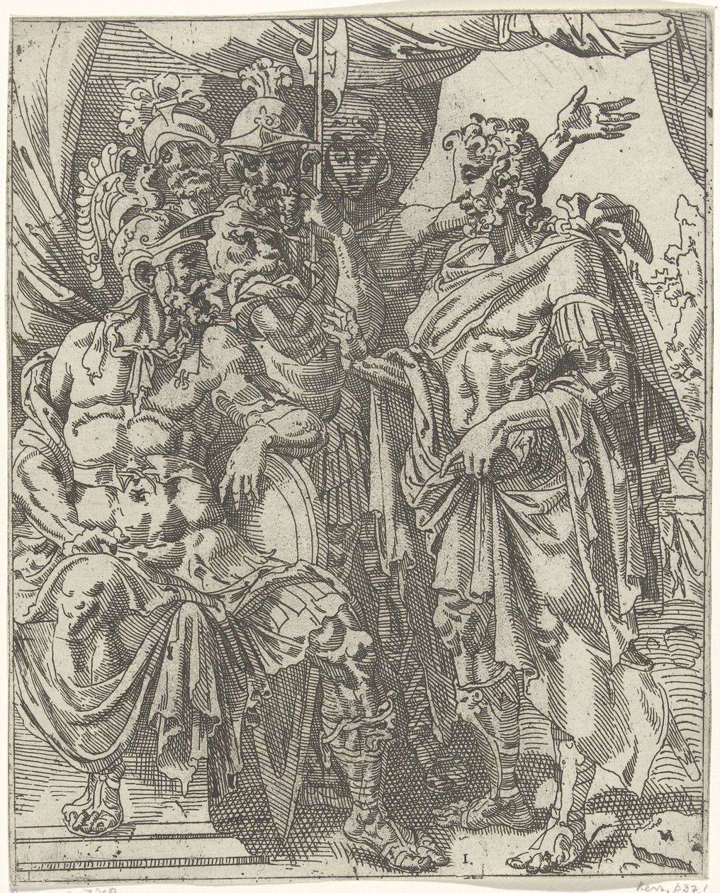 يخبر Achior Holofernes عن الإسرائيليين جوديث وهولوفرنيس (عنوان السلسلة) بواسطة ديرك فولكرتس. كورنهرت (منسوبة إلى)