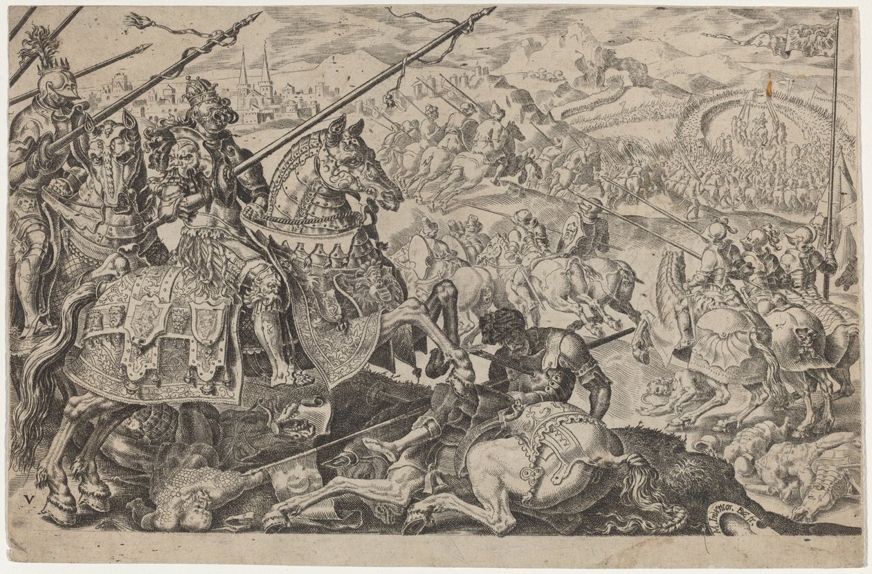 سليمان القانوني أجبر على رفع حصار فيينا بواسطة ديرك فولكرتز كورنهرت بعد Maerten van Heemskerck