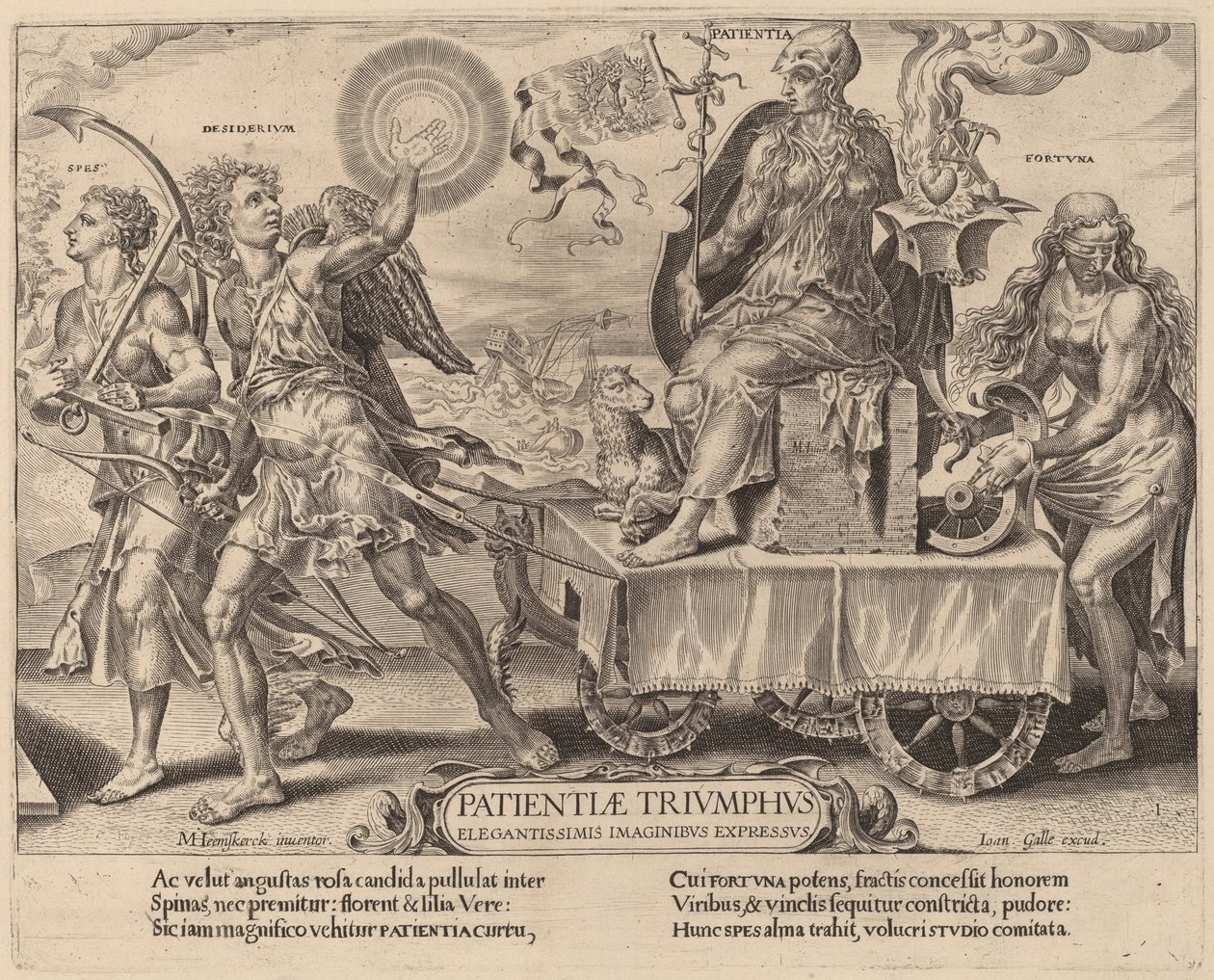 انتصار الصبر بواسطة ديرك فولكرتز كورنهرت بعد Maerten van Heemskerck