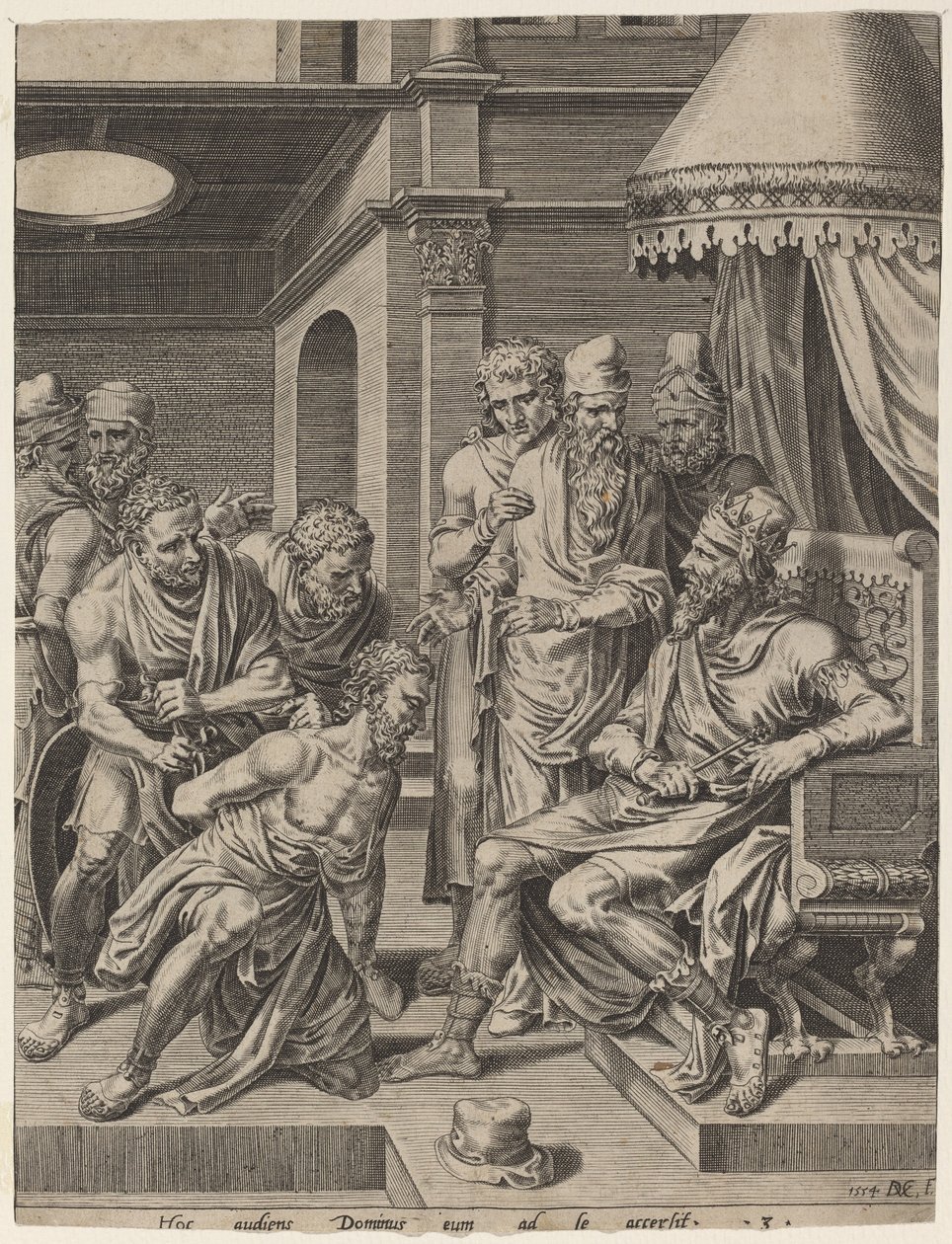 أحضر العبد غير الرحيم أمام الملك بواسطة ديرك فولكرتز كورنهرت بعد Maerten van Heemskerck