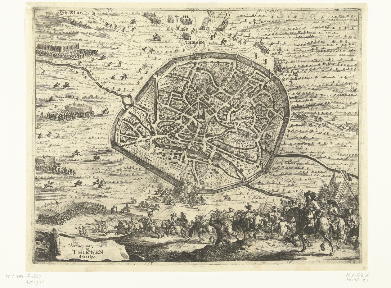 الاستيلاء على تينين ، 1635 الاستيلاء على Thienen Anno 1635 (العنوان على الكائن) بواسطة ديرك ستوب