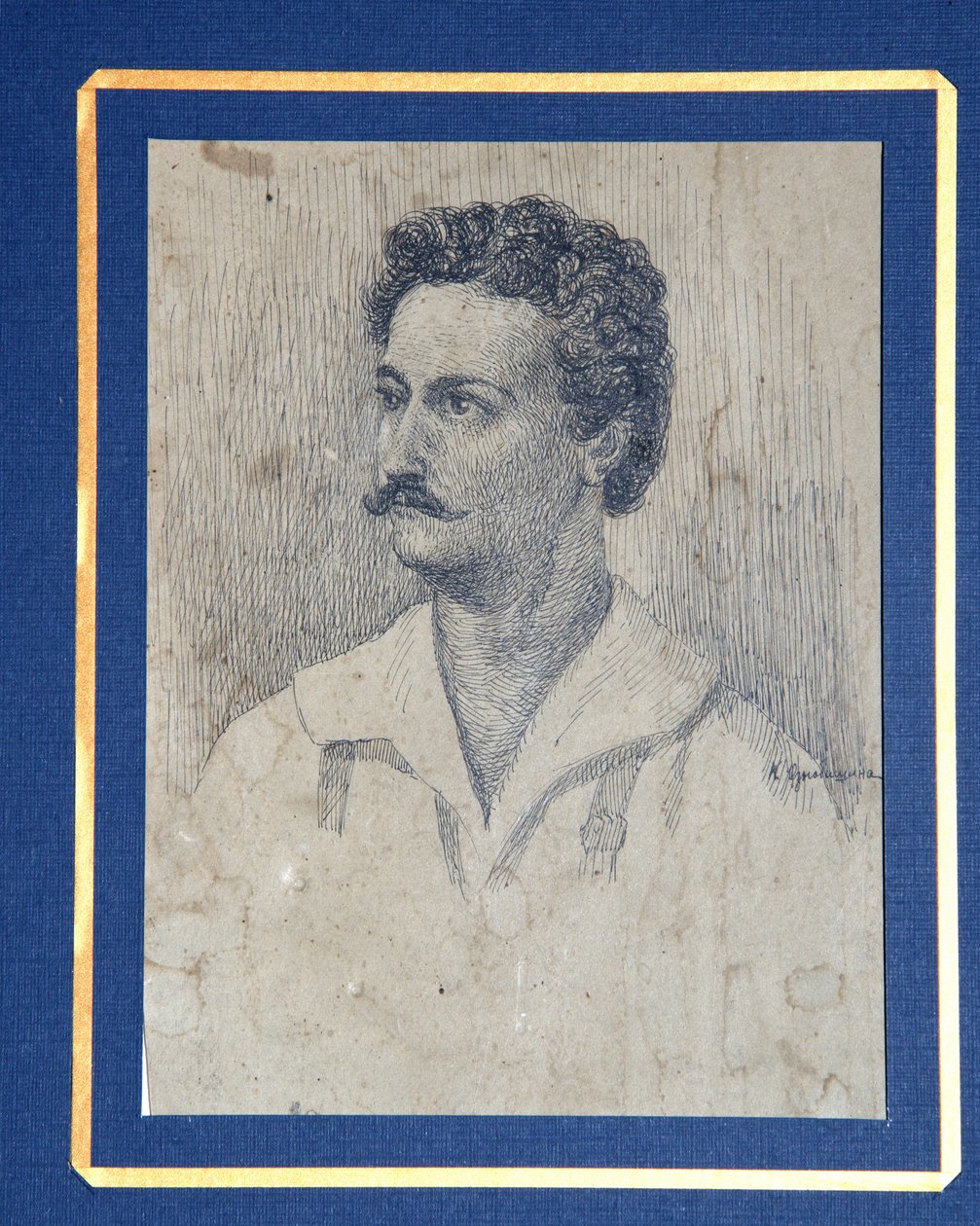 بورتريه من Decembrist سيرجي Krivtsov 1802-1864 بواسطة دميتري بتروفيتش أوزنوبيشين