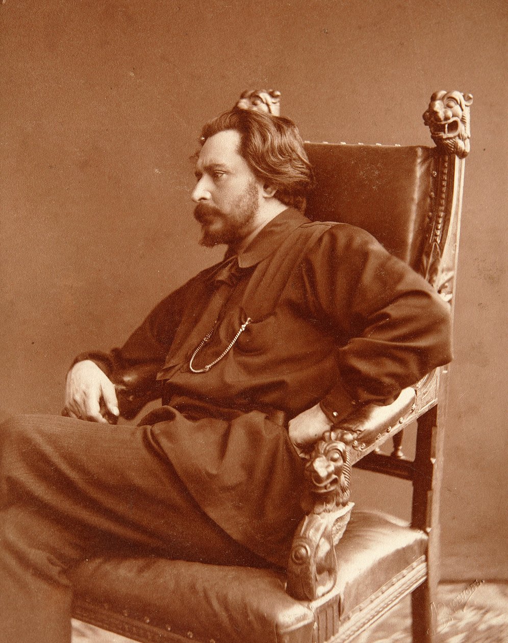 صورة للمؤلف ليونيد نيكولايفيتش أندرييف (ليونيد أندرييف) (1871-1919). تصوير الجيلاتين الفضي بواسطة دميتري سبيريدونوفيتش زدوبنوف (نهاية القرن التاسع عشر) بواسطة دميتري سبيريدونوفيتش زدوبنوف