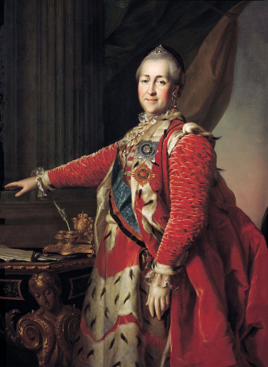 كاثرين العظيمة ، إمبراطورة روسيا ، 1782. بواسطة ديمتري غريغوريفيتش ليفيتسكي