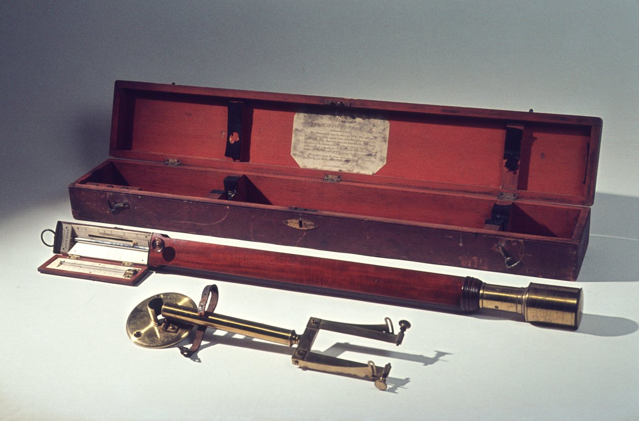 بارومتر بحري مع دعامة جدارية وحوامل ، في حالة خشبية مع تعليمات ، c.1820 (الماهوجني والنحاس) بواسطة دولوند