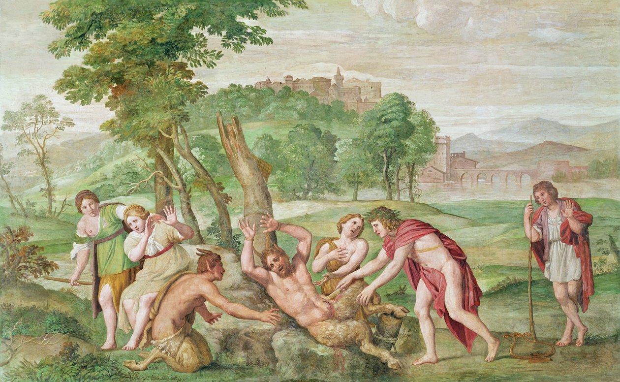 Flaying of Marsyas، c.1616-18 (لوحة جدارية على قماش) بواسطة دومينيكينو