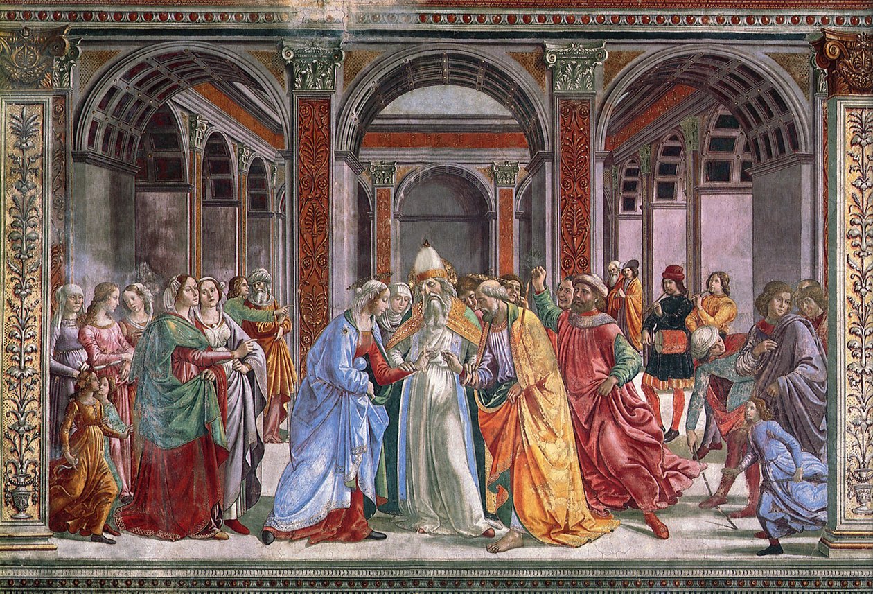 زواج العذراء ، 1486-1490 بواسطة دومينيكو غيرلاندايو