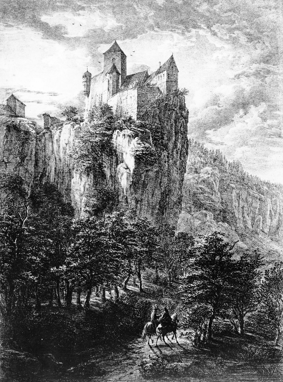 Schloss Prunn in Altmuhlthal ، طبعها فريدريش فيلهلم بولينجر ، 1818 بواسطة دومينيكو كواليو