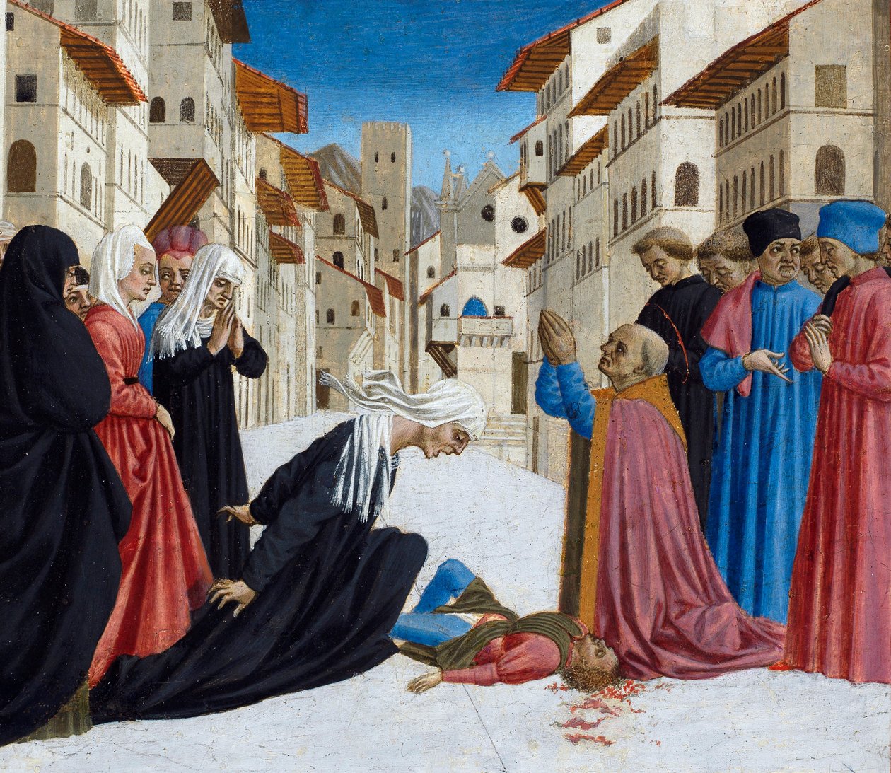 معجزة القديس زينوبيوس ، 1442-1448 (درجة الحرارة على اللوحة) بواسطة دومينيكو فينيزيانو