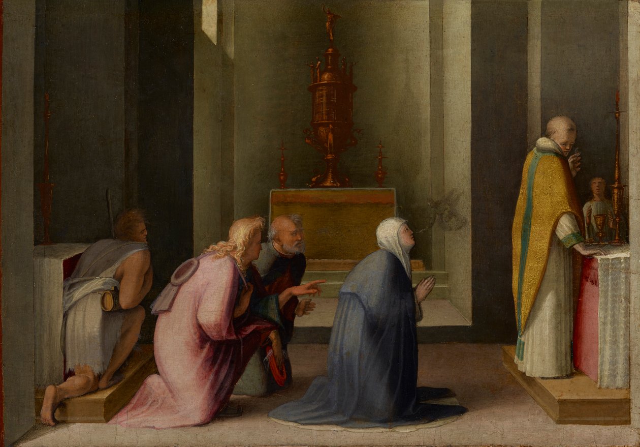 القربه العجيبه سانت كاترين سيينا بواسطة Domenico di Pace Beccafumi