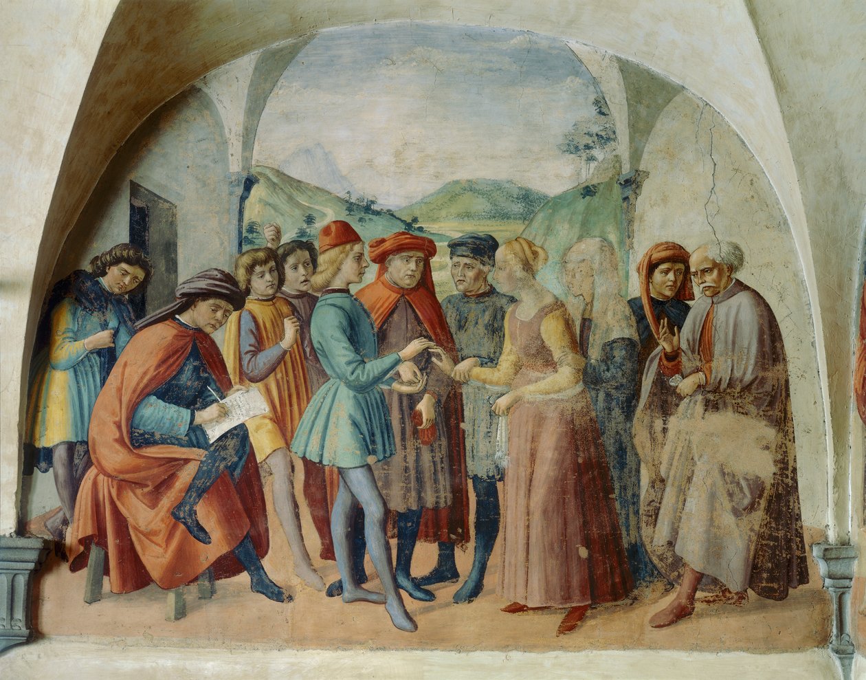 مهر العروس حوالي 1450-1500 (جصية) بواسطة دومينيكو غيرلاندايو